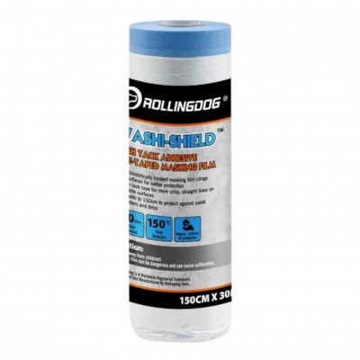 Защитная пленка на малярной ленте Rollingdog High Tack Adhesive 8 мкм, 150см x 30м (81450)